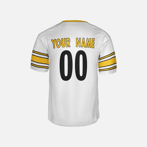 Personalized Pittsburgh Fan White Football Jersey – Custom Name & Number