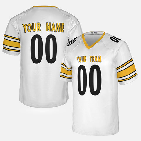 Personalized Pittsburgh Fan White Football Jersey – Custom Name & Number