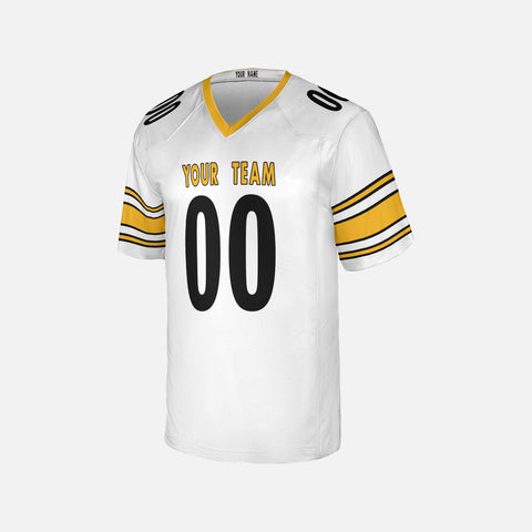 Personalized Pittsburgh Fan White Football Jersey – Custom Name & Number