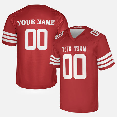 Personalized San Francisco Fan Scarlet Football Jersey – Custom Name & Number