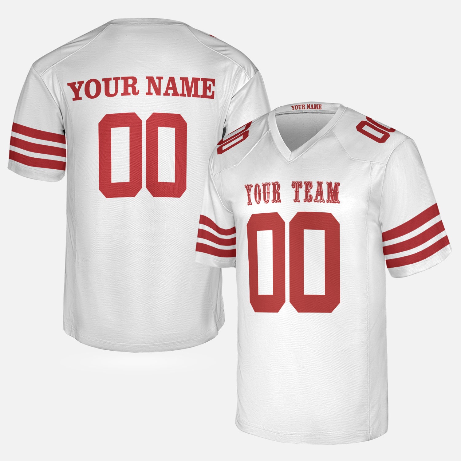 Personalized San Francisco Fan White Football Jersey – Custom Name & Number