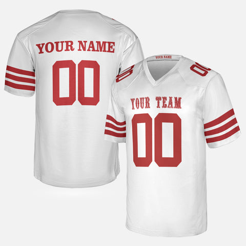 Personalized San Francisco Fan White Football Jersey – Custom Name & Number
