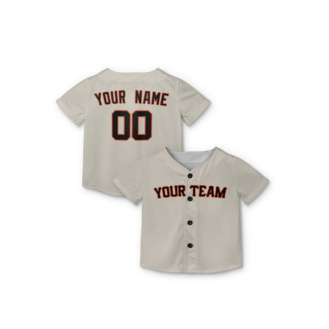 Personalized San Francisco Fan Cream Baseball Jersey – Home Custom Name & Number