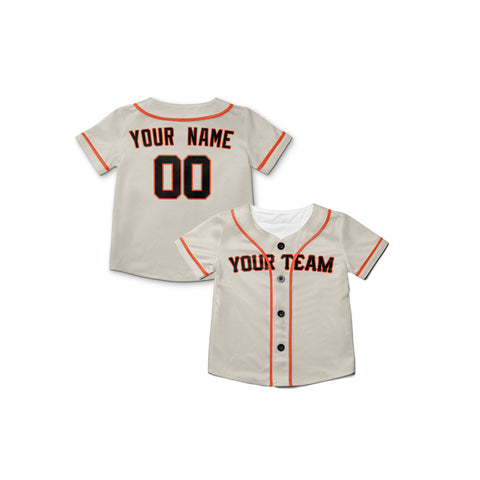 Personalized San Francisco Fan Cream Baseball Jersey – Home Custom Name & Number