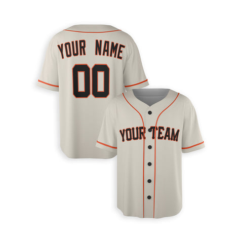 Personalized San Francisco Fan Cream Baseball Jersey – Home Custom Name & Number