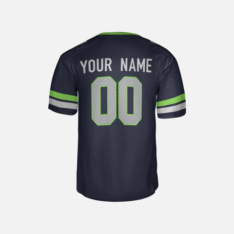 Personalized Seattle Fan Navy Football Jersey – Retro Style Custom Name & Number