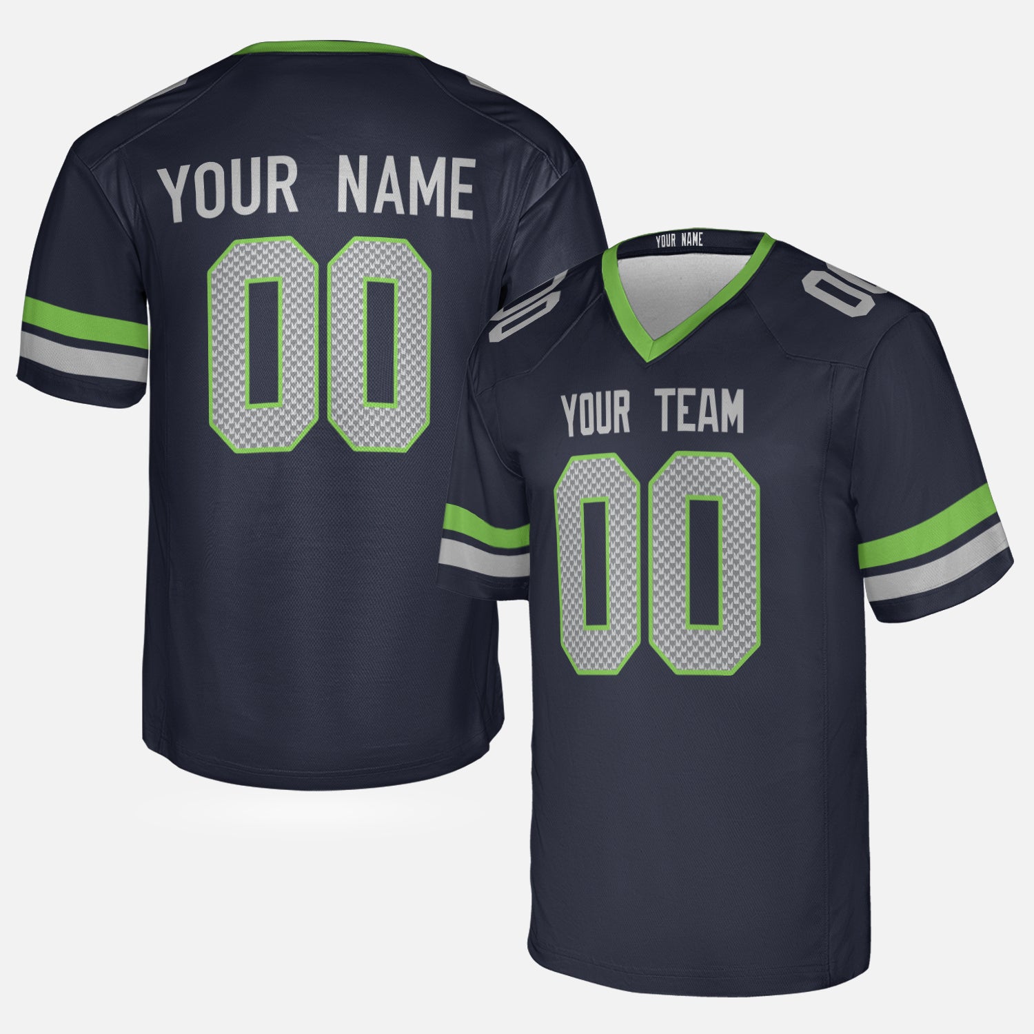 Personalized Seattle Fan Navy Football Jersey – Retro Style Custom Name & Number