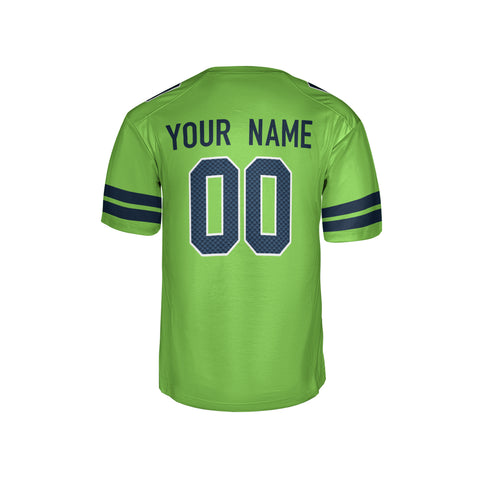 Personalized Seattle Seahawks Neon Green 50th Season Alternate Football Jersey – Custom Name & Number