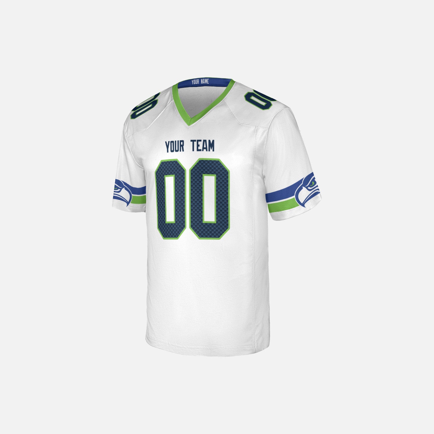 Personalized Seattle Fan White Football Jersey – Retro Style Custom Name & Number