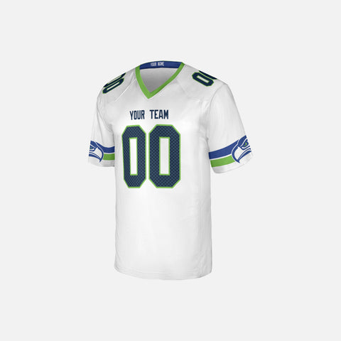 Personalized Seattle Fan White Football Jersey – Retro Style Custom Name & Number