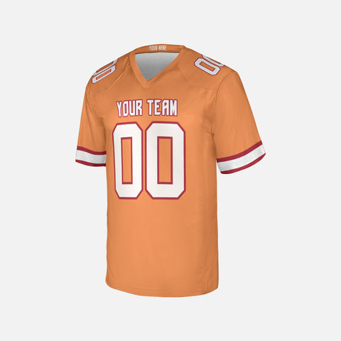 Personalized Tampa Bay Fan Orange Football Jersey – Retro Style Custom Name & Number