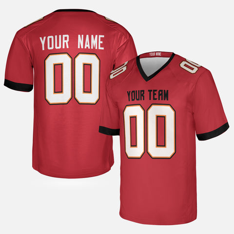 Personalized Tampa Bay Fan Red Football Jersey – Custom Name & Number