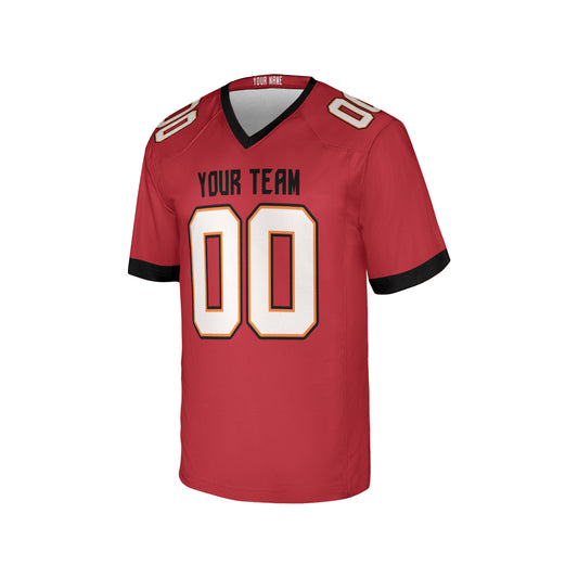 Personalized Tampa Bay Fan Red Football Jersey – Custom Name & Number