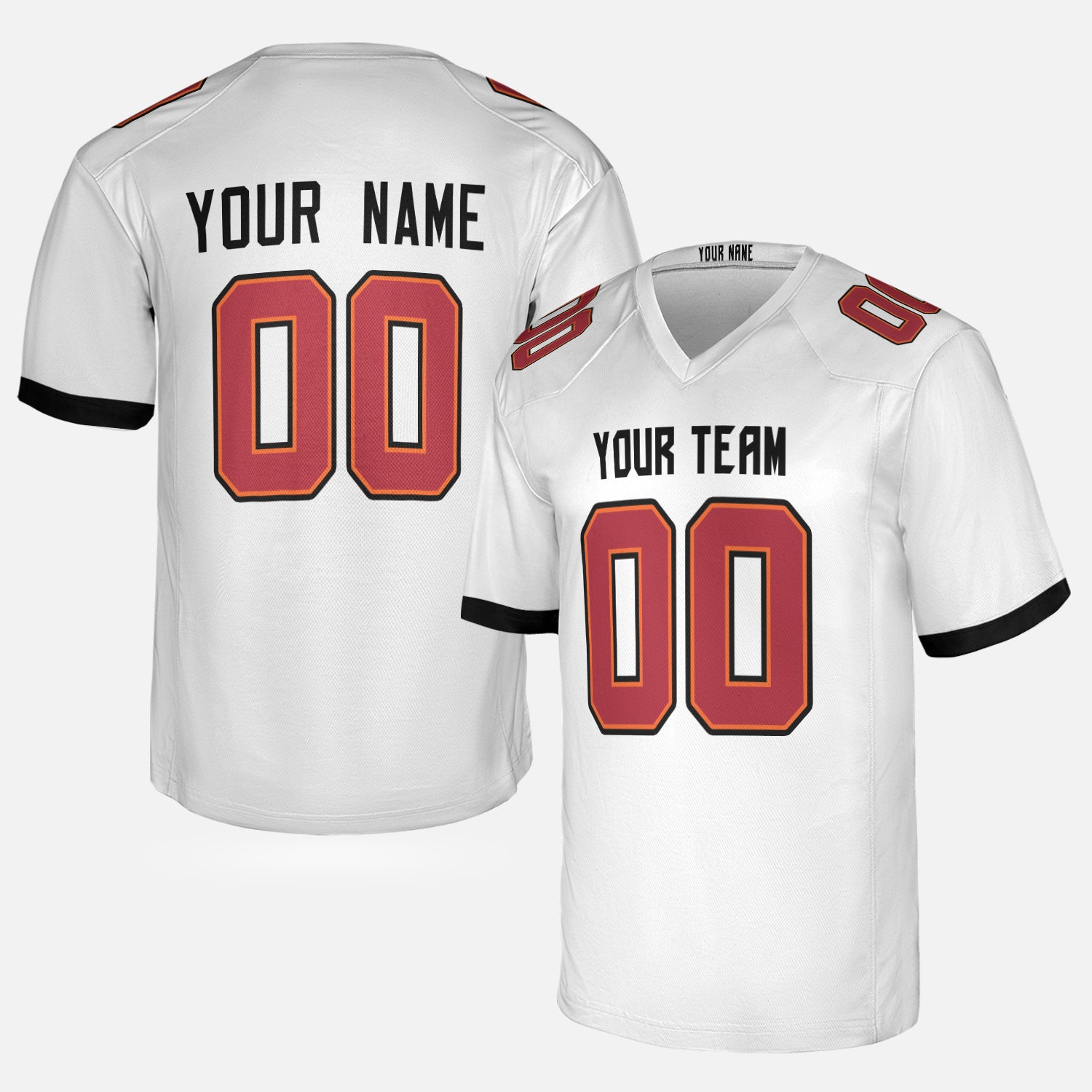 Personalized Tampa Bay Fan White Football Jersey – Custom Name & Number