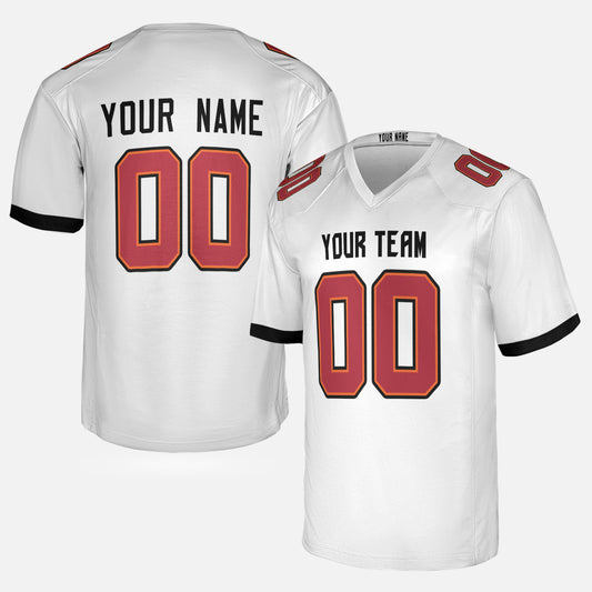 Personalized Tampa Bay Fan White Football Jersey – Custom Name & Number
