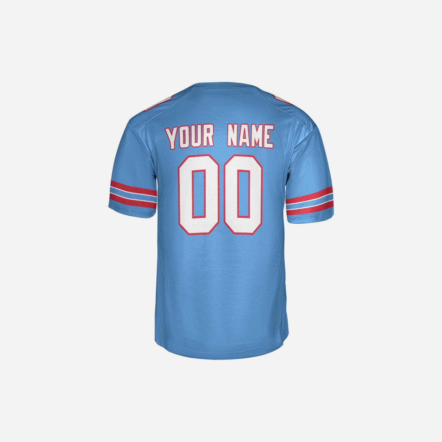 Personalized Tennessee Fan Light Blue Football Jersey – Retro Style Custom Name & Number