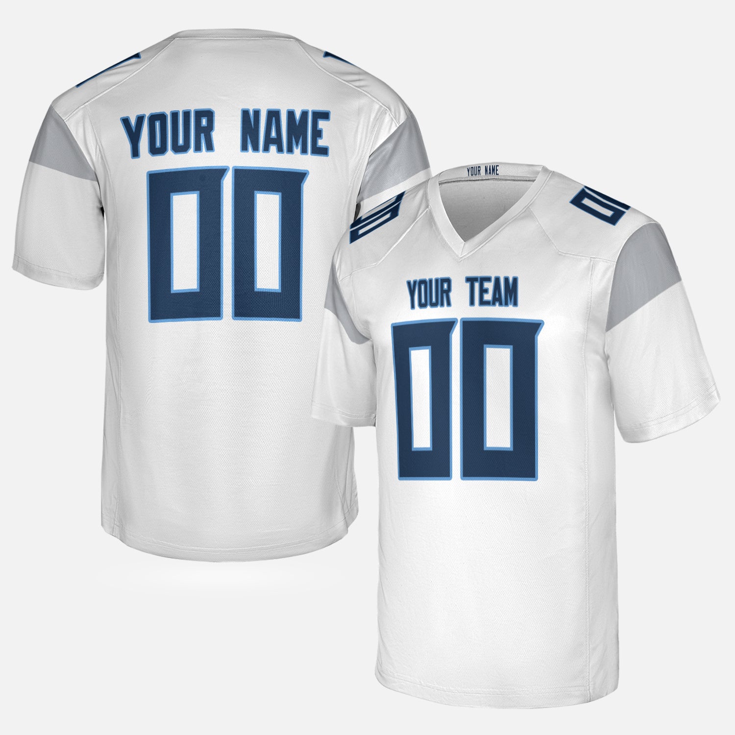 Personalized Tennessee Fan White Football Jersey – Custom Name & Number