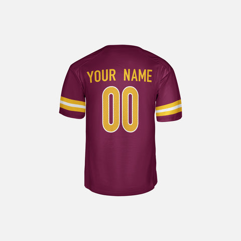 Personalized Washington DC Fan Burgundy Football Jersey – Custom Name & Number