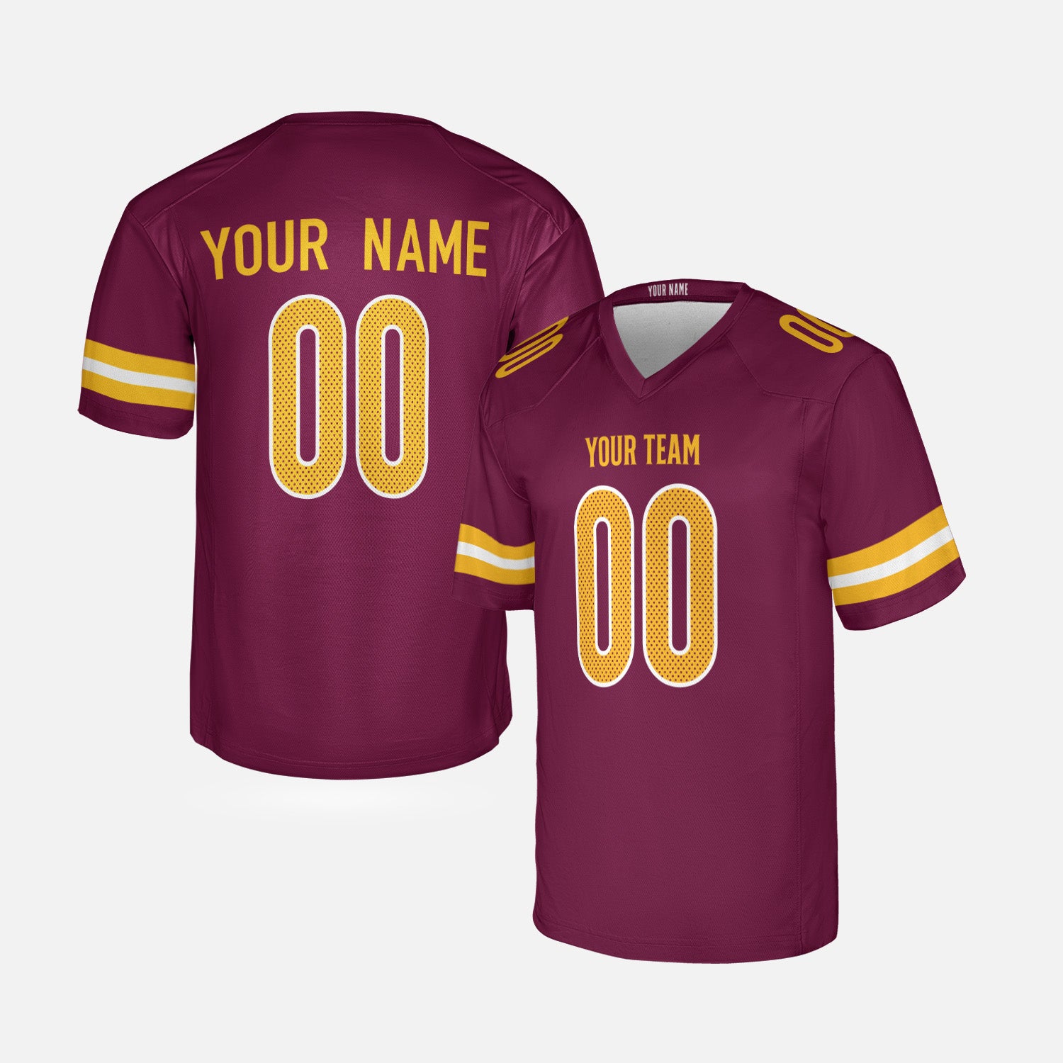 Personalized Washington DC Fan Burgundy Football Jersey – Custom Name & Number
