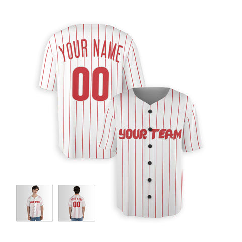 Personalized Philadelphia Fan White Baseball Jersey – Home Style Custom Name & Number