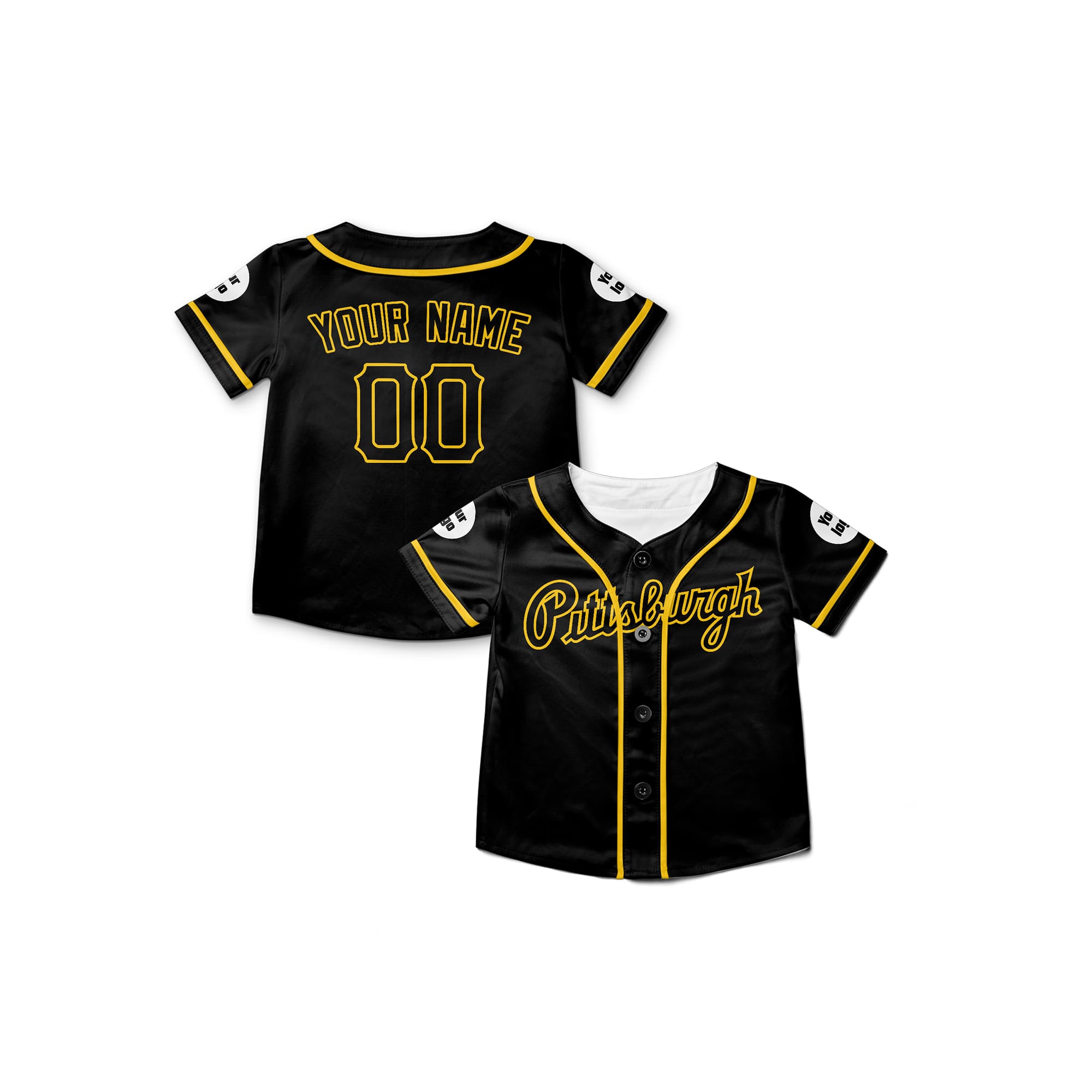 Personalized Pittsburgh Fan Black Baseball Jersey – Alternate Style Custom Name & Number