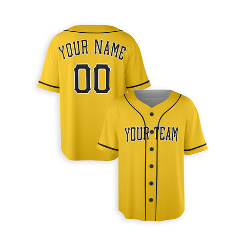 Personalized Pittsburgh Fan Gold Baseball Jersey – Home Style Custom Name & Number
