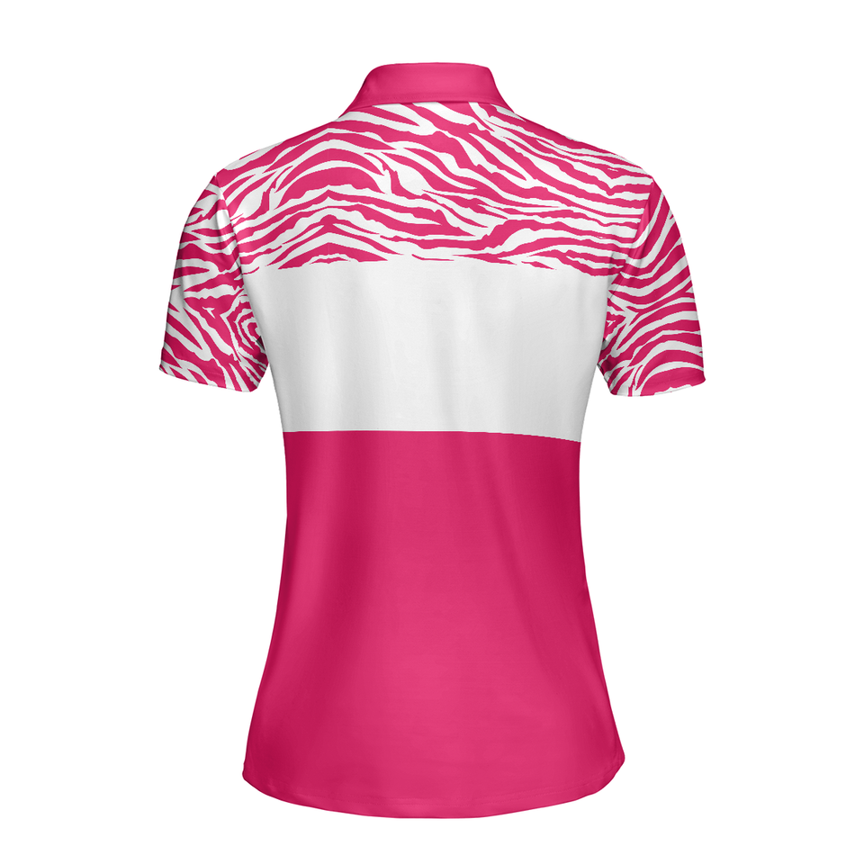 Personalized Women's Golf Shirt Polo - Plan For The Day Pink Golf Short Sleeve