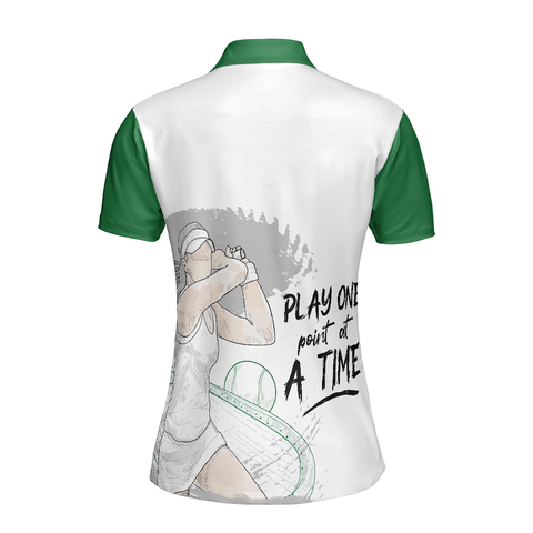 Personalized Women's Golf Shirt Polo - This Girl Runs On Jesus And Golf Short Sleeve White