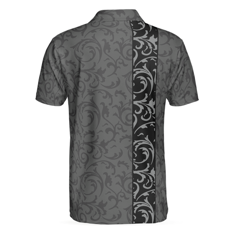 Personalized Men's Golf Shirt Polo - Premium Floral Modern Style Short Sleeve Golf