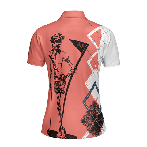 Personalized Women's Golf Shirt Polo - Queens Of The Greens Golf Female Golfer Short Sleeve