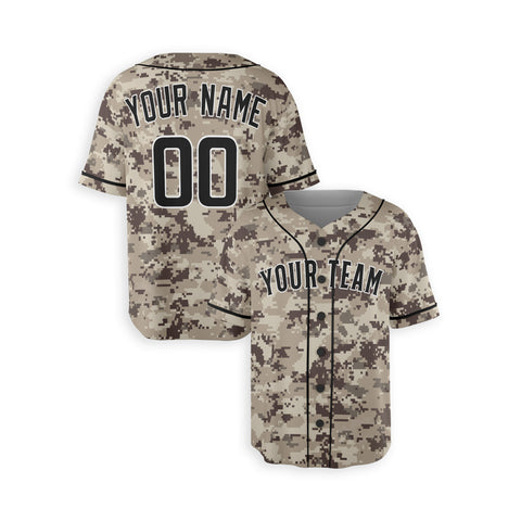 Personalized San Diego Fan Camo Baseball Jersey – USMC Alternate Style Custom Name & Number