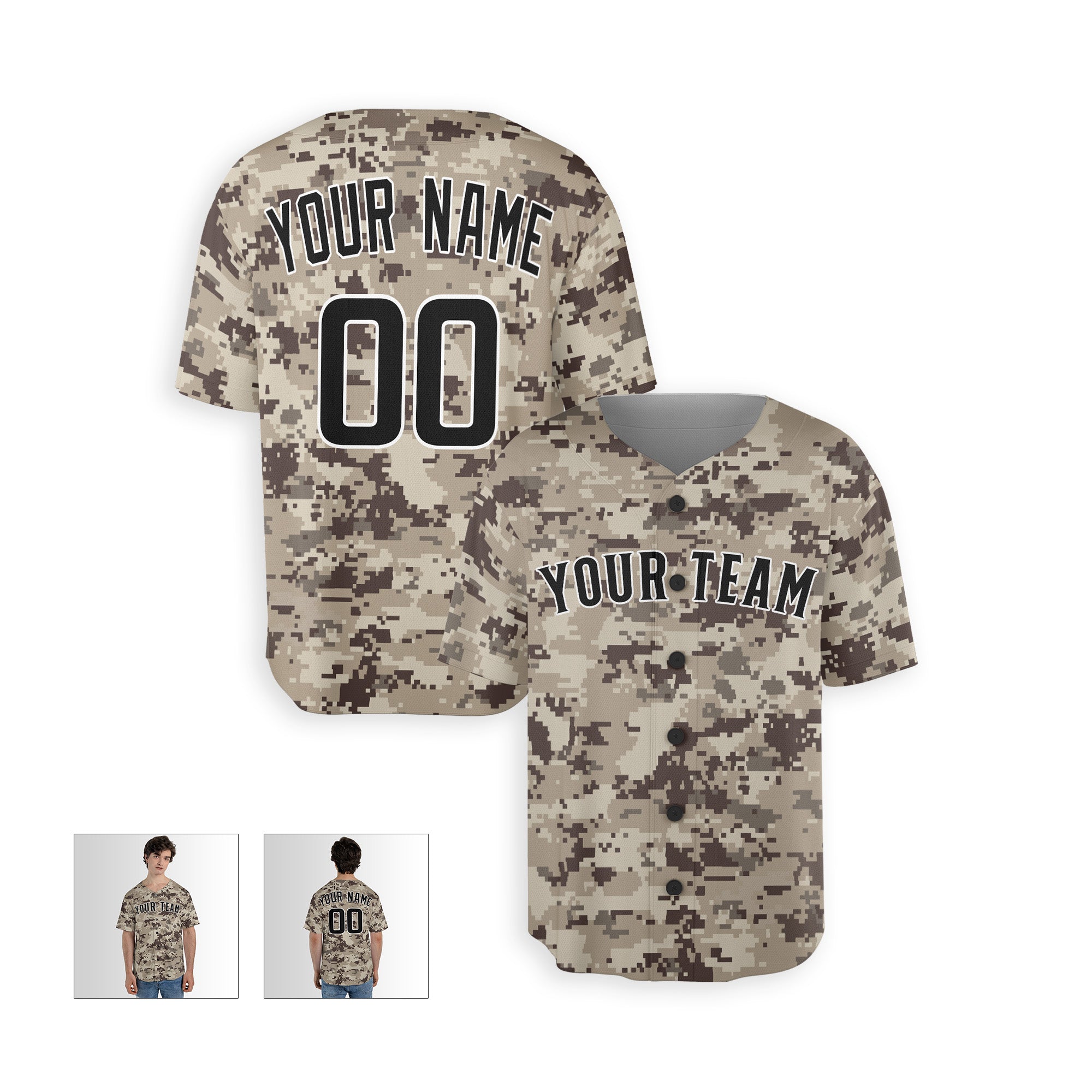 Personalized San Diego Fan Camo Baseball Jersey – USMC Alternate Style Custom Name & Number