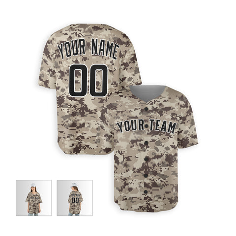 Personalized San Diego Fan Camo Baseball Jersey – USMC Alternate Style Custom Name & Number