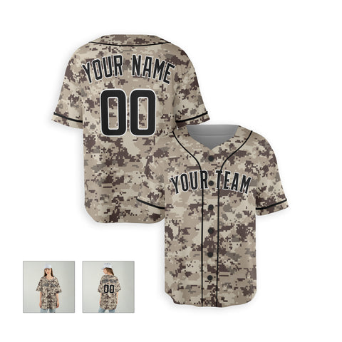 Personalized San Diego Fan Camo Baseball Jersey – USMC Alternate Style Custom Name & Number