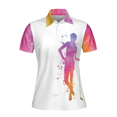Personalized Women's Golf Shirt Polo - Some Girls Play With Dolls Real Girls Play Golf Short Sleeve